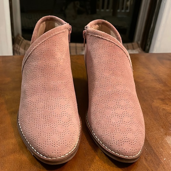 Lucky Brand Shoes - Lucky Brand Suede Pink Ankle Boots